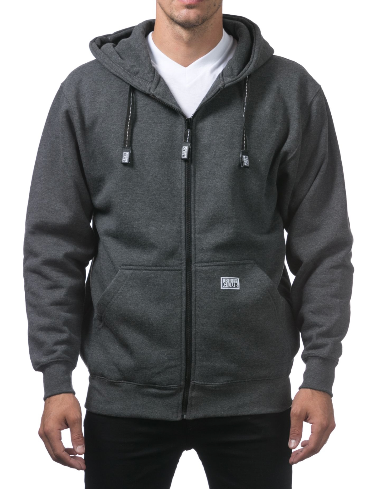Pro club men's heavyweight full zip fleece hoodie store